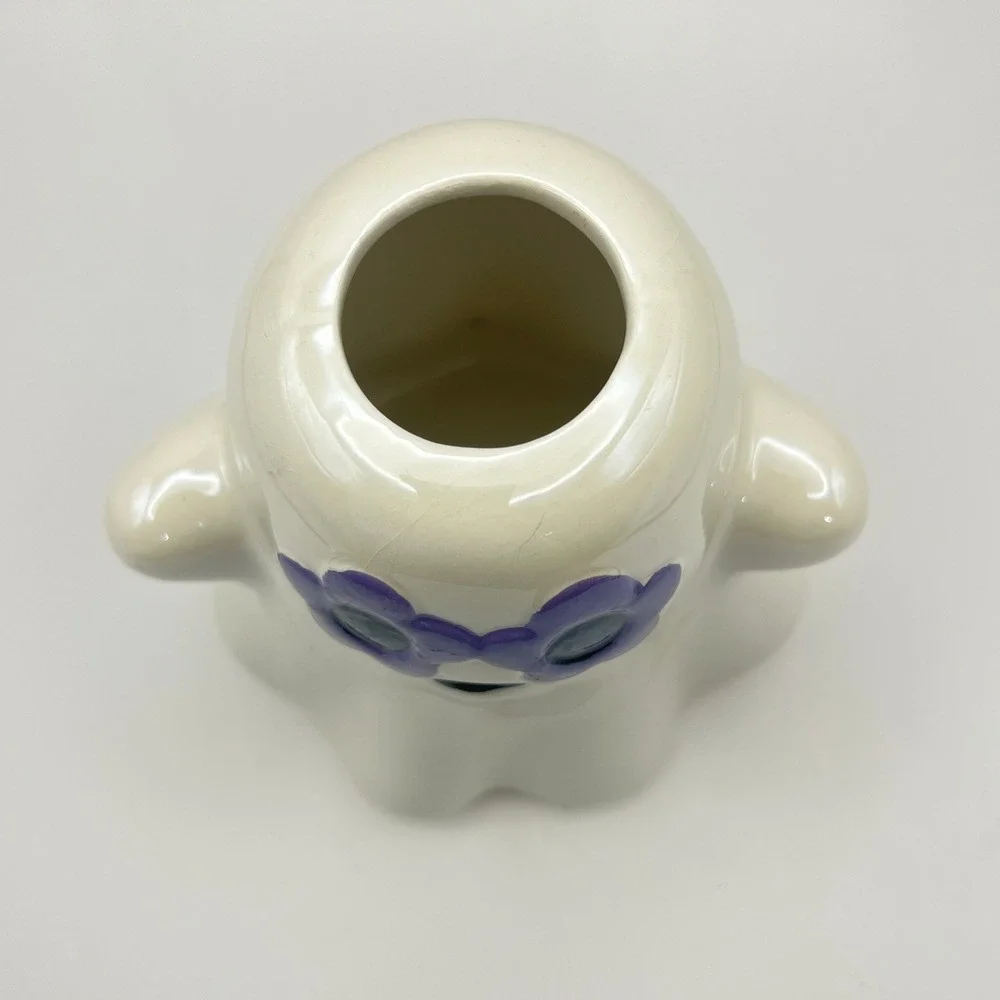 Kohls Celebrate Together Iridescent Ceramic Ghost Bud Vase Purple Halloween